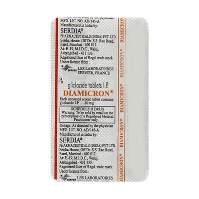 Diamicron 80mg Tablet 10'S - Diabetes-Ant