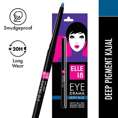 Elle18 Eye Drama Berry Blue 0.35 gm - Kajal & Kohls