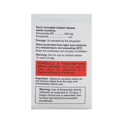 Nimegesic IR Tablet 10'S - Pain relief-Nsa