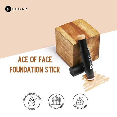 SUGAR Cosmetics Ace Of Face Foundation Stick - 10 Latte 12gm - Foundation