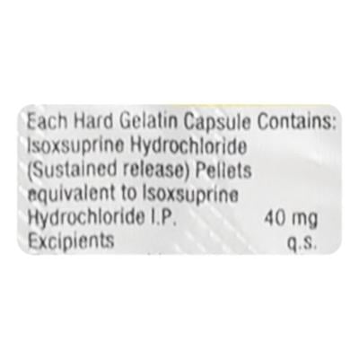 Duvadilan Retard 40mg Capsule 10'S - Peripheral Vascular Disease