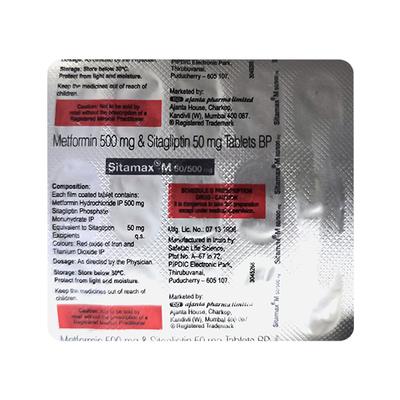 SITAMAX M 50/500 Tablet 15's - Diabetes-Ant