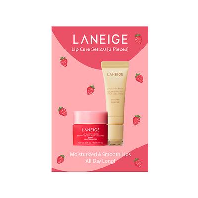 Laneige Lip Care Set 2.0 Berry Mini Lip Mask + Vanilla Lip Glowy Balm 1's - Lip Balms