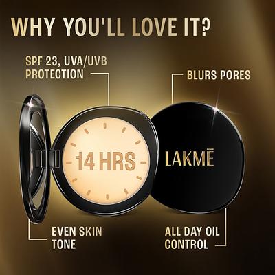 Lakme Absolute Perfect Radiance Compact SPF 23 UVA/UVB Protection - Classic Ivory 01 8gm - Compact Powder
