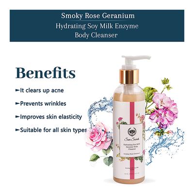Seer Secrets Hydrating Soy Milk Enzyme Body Cleanser - Smoky Rose Geranium 200 ml - Lotions & Creams