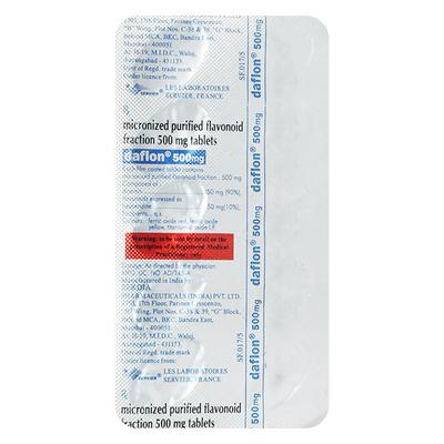 Daflon 500mg Tablet 10'S - Varicose Veins-Phl