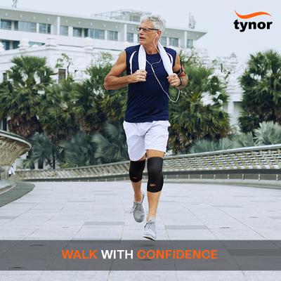 Tynor Knee Cap Air (S) - Black & Orange - Knee/Ankle/Leg/Foot Supports