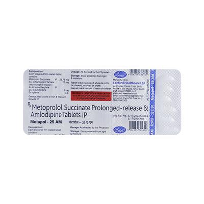 METAPOL AM 25 Tablet 10's - Hypertension-Bet