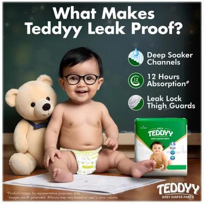 Teddyy Easy Newborn Baby Diaper Pant 44's - Diapers & Wipes