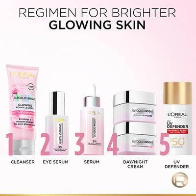 L'Oreal Paris Glycolic Bright Cream with SPF 30 15 ml - Day Cream