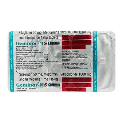 GEMINOR MS 1/50/1000 Tablet 10's - Diabetes-Ant