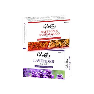 Globus Naturals Saffron & Lavender Skin Brighten Soap 200 gm - Soaps