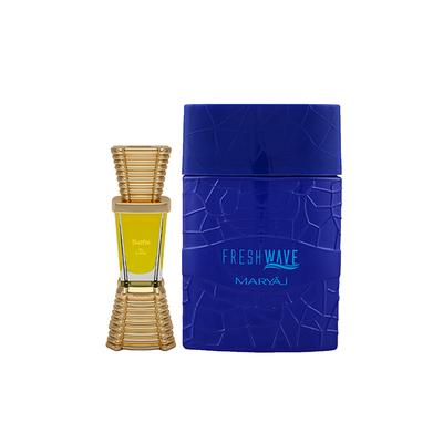 Ajmal Selfie Concentrated Perfume Oil Woody Aromatic And Maryaj Fresh Wave EDP Citrus Woody Perfume 110 ml - Men Perfumes (Edt/Edp)
