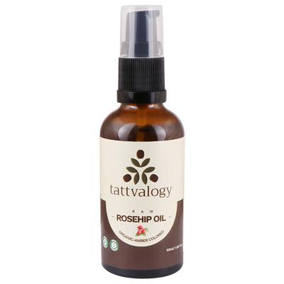 Tattvalogy Certified Organic Rosehip Oil- Cold Pressed and Unrefined 50 ml - Face Oils