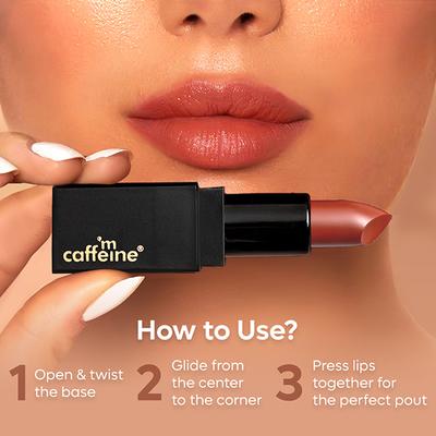 mCaffeine Cocoa Kiss Creamy Matte Nude Lipstick with Cocoa Butter - Caramel Marvel 4.2 gm - Lipsticks