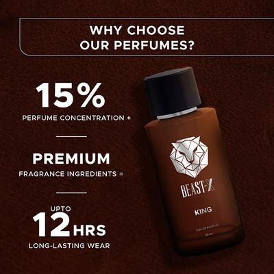 Pure Sense BEAST - X King Luxury Long Lasting Exotic Perfume Fragrance for Men 50ml - Men Perfumes (Edt/Edp)