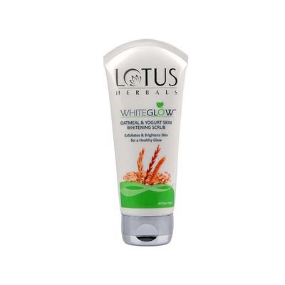 Lotus Herbals WhiteGlow Oatmeal & Yogurt Skin Whitening Scrub - 100 gm - Scrubs & Exfoliants