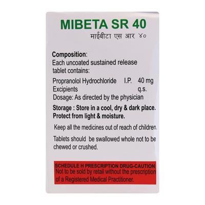 MIBETA SR 40 Tablet 15's - Hypertension-Bet
