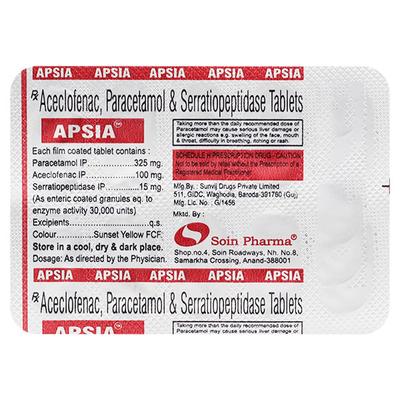 APSIA Tablet 10's - Pain relief-Nsa