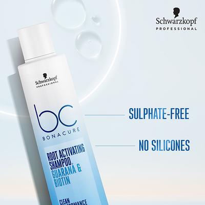 Schwarzkopf Professional Root Activating Shampoo for Thinning Hair With Guarana + Biotin 250 ml - Shampoos