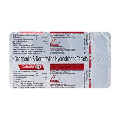 GABALIP NT Tablet 10's - Neuropathic Pain-Dru