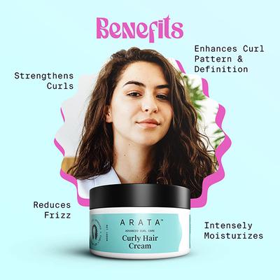 Arata Advanced Curl Care Hair Cream Soft Curls Intensive Moisture, Curl Definition 100gm - Hair Gels & Waxes