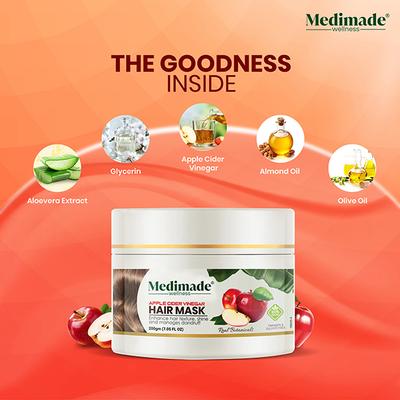 Medimade Apple Cider Vinegar Hair Mask 200 gm - Hair Masks & Packs
