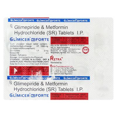 GLIMICER M2 FORTE Tablet 10's - Diabetes-Ant