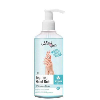Mirah Belle Tea Tree Aloe Vera Hand Rub Sanitizer 1000 ml - Hand Sanitizer