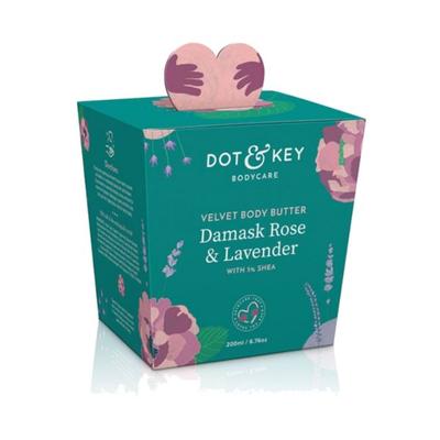 Dot & Key Velvet Body Butter Damask Rose & Lavender with 5% shea 200 ml - Creams/Oils/Lotions