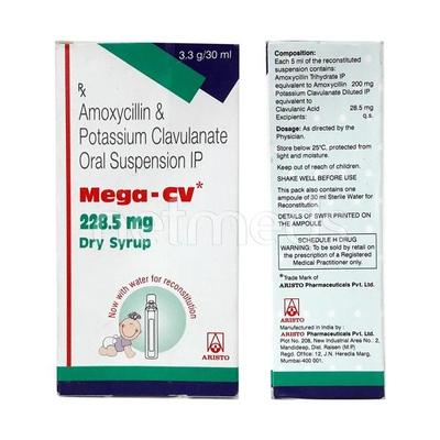 Mega CV Dry Syrup 30ml - Bacterial Infections-Pen