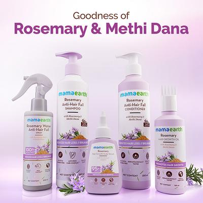 Mamaearth Rosemary Anti-Hair Fall Shampoo with Rosemary, Methi Dana for Reducing Hair Loss and Breakage 600 ml - Shampoos