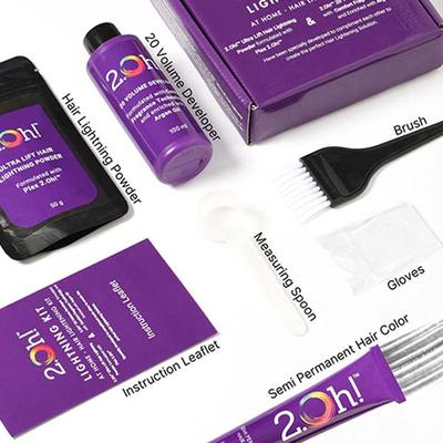 2.Oh! Semi Permanent Hair Color + Lightning Kit - Steel Combo 1's - Hair Creams