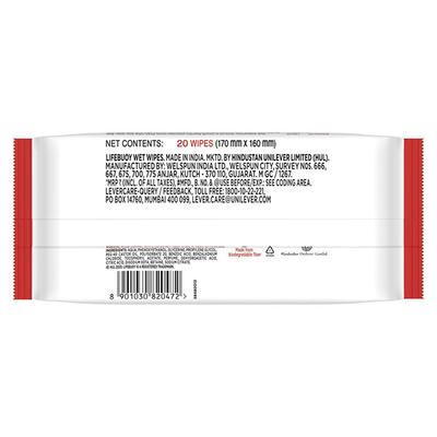 Lifebuoy Wet Wipes Germ Protection On the Go (Pack of 20) 1's - Tissues & Wipes