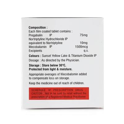 Nervite Plus Tablet 10'S - Neuropathic Pain-Dru