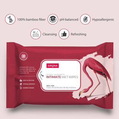 Sirona Intimate Wet Wipes 30's - Intimate Care