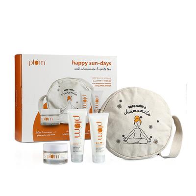 Plum Happy Sun-Days with Chamomile & White Tea 200 gm - Facial Kits