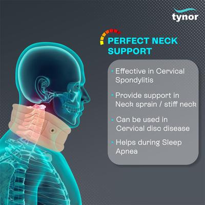 Tynor Cervical Collar Soft with Support (L) (B 02) - Neck/Shoulder Supports