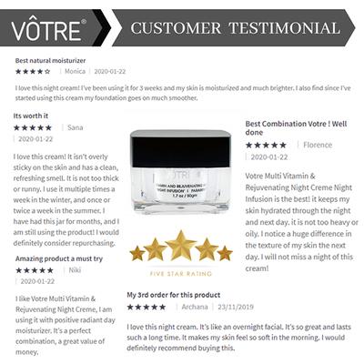 Votre Multi Vitamin & Rejuvenating Night Creme 50 gm - Face Moisturizers