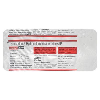 Inditel H 40mg Tablet 10'S - Hypertension-Ang