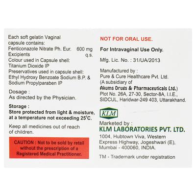 FENTISPOR Vaginal Capsule 1's - Fungal Infections-Pre