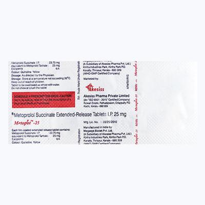 Metopot 25mg Tablet 10'S - Hypertension-Bet
