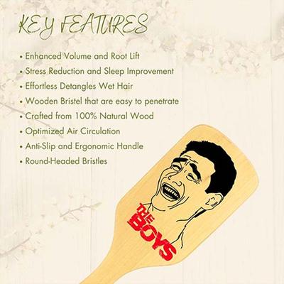 Allure Personalised Paddle Hair Brush The Boys Print 1's - Hair Brushes