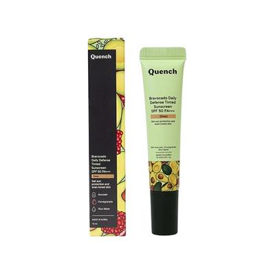 Quench Botanics Bravocado Daily Defense Tinted Sunscreen SPF 50 PA+++ (Deep) 15 ml - Face Sunscreen
