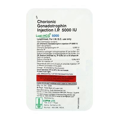 Lupi Hcg 5000IU Injection 1's - Hormonal Therapy-Tro