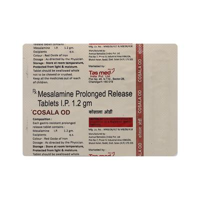 COSALA OD 1.2gm Tablet 10's - Ulcerative Colitis/Bowel Inflammatory Disease-GIT
