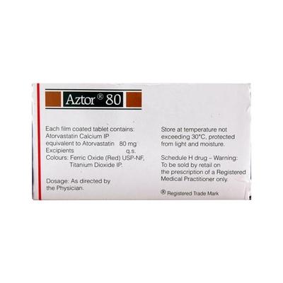 Aztor 80mg Tablet 15'S - High Cholesterol-Dys