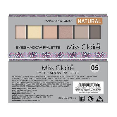 Miss Claire Makeup Studio Eyeshadow Palette - 5 Natural 6 Gm - Eye Shadow Palettes