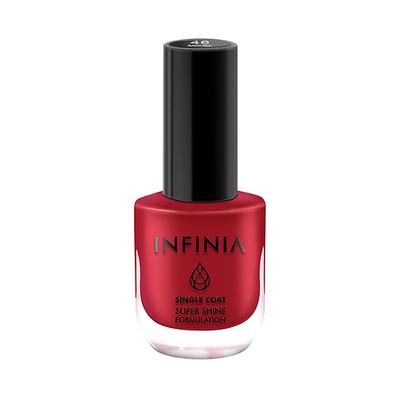 Infinia Red Single Coat Nail Polish Barn Red 046 12 ml - Nail Polish