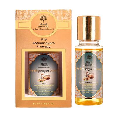 Khadi Essentials The Abhyangam Therapy Skin & Hair Massage Oil - Pure Sweet Almond Oil 50 ml - Massage Oils